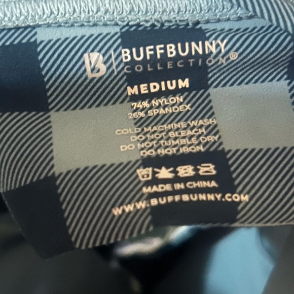 BuffBunny Checkered Crop Top Bralette M - Picture 4 of 4